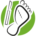 Icono de cirugia podologica operación